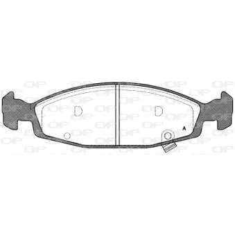 Jeu de 4 plaquettes de frein avant OPEN PARTS BPA0736.02