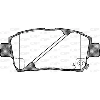 Jeu de 4 plaquettes de frein avant OPEN PARTS BPA0740.02