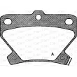 Jeu de 4 plaquettes de frein arrière OPEN PARTS BPA0741.02 - Visuel 1
