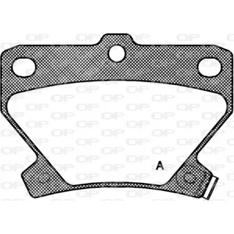 Jeu de 4 plaquettes de frein arrière OPEN PARTS BPA0741.02