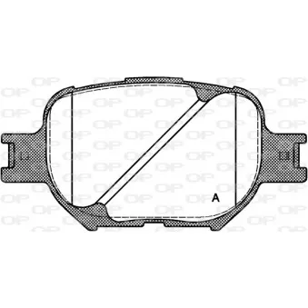 Jeu de 4 plaquettes de frein avant OPEN PARTS BPA0742.00