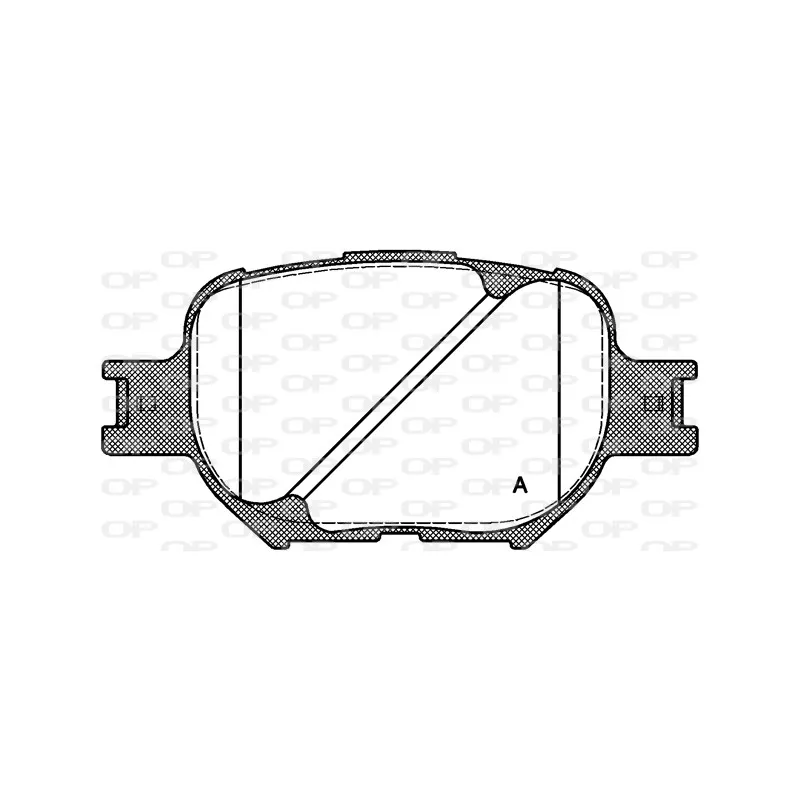 Jeu de 4 plaquettes de frein avant OPEN PARTS BPA0742.00