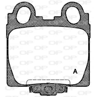 Jeu de 4 plaquettes de frein arrière OPEN PARTS BPA0743.04