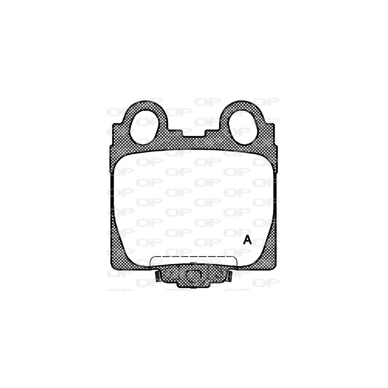 Jeu de 4 plaquettes de frein arrière OPEN PARTS BPA0743.04