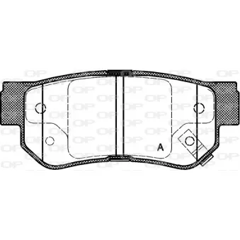 Jeu de 4 plaquettes de frein arrière OPEN PARTS BPA0746.02