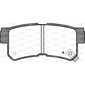 Jeu de 4 plaquettes de frein arrière OPEN PARTS