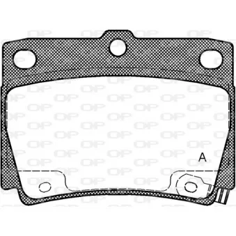 Jeu de 4 plaquettes de frein arrière OPEN PARTS BPA0750.02