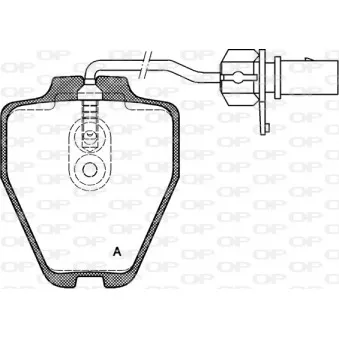 Jeu de 4 plaquettes de frein avant OPEN PARTS BPA0752.02