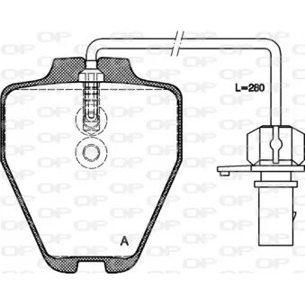 Jeu de 4 plaquettes de frein avant OPEN PARTS BPA0752.22