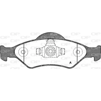 Jeu de 4 plaquettes de frein avant OPEN PARTS BPA0765.00