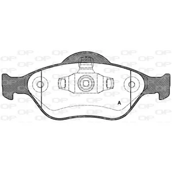 Jeu de 4 plaquettes de frein avant OPEN PARTS BPA0766.00