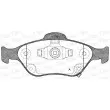 Jeu de 4 plaquettes de frein avant OPEN PARTS BPA0766.12 - Visuel 1