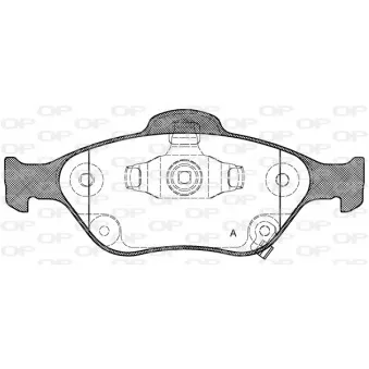 Jeu de 4 plaquettes de frein avant OPEN PARTS BPA0766.12