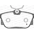 Jeu de 4 plaquettes de frein arrière OPEN PARTS BPA0767.01 - Visuel 2