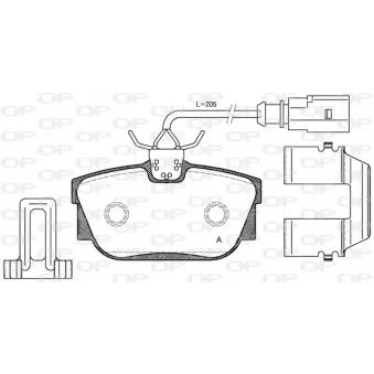 Jeu de 4 plaquettes de frein arrière OPEN PARTS BPA0767.12