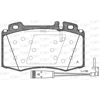 Jeu de 4 plaquettes de frein avant OPEN PARTS BPA0769.02