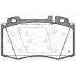 Jeu de 4 plaquettes de frein avant OPEN PARTS BPA0769.02 - Visuel 2