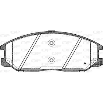 Jeu de 4 plaquettes de frein avant OPEN PARTS BPA0771.12