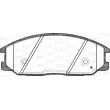 Jeu de 4 plaquettes de frein avant OPEN PARTS BPA0771.12 - Visuel 2