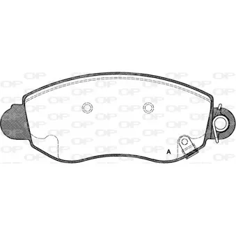 Jeu de 4 plaquettes de frein avant OPEN PARTS BPA0772.02