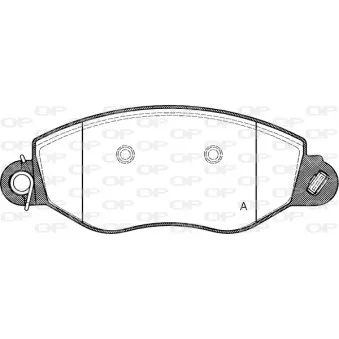 Jeu de 4 plaquettes de frein avant OPEN PARTS BPA0772.12