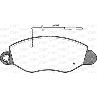Jeu de 4 plaquettes de frein avant OPEN PARTS BPA0772.22