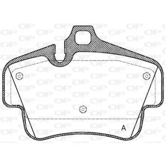 Jeu de 4 plaquettes de frein arrière OPEN PARTS BPA0773.30