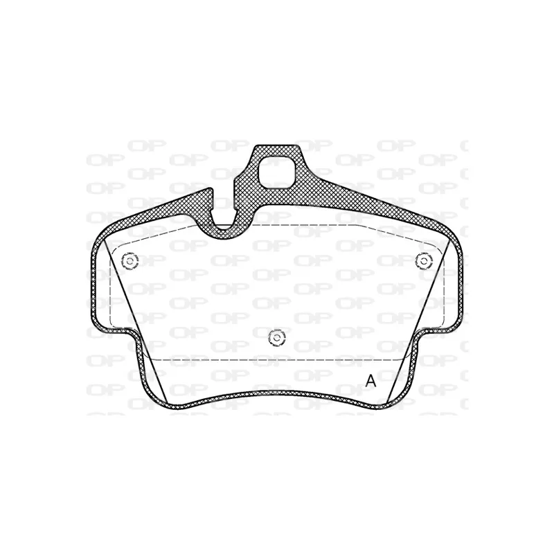 Jeu de 4 plaquettes de frein arrière OPEN PARTS BPA0773.30