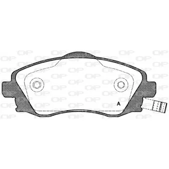 Jeu de 4 plaquettes de frein avant OPEN PARTS BPA0774.02
