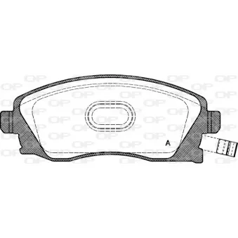 Jeu de 4 plaquettes de frein avant OPEN PARTS BPA0774.12