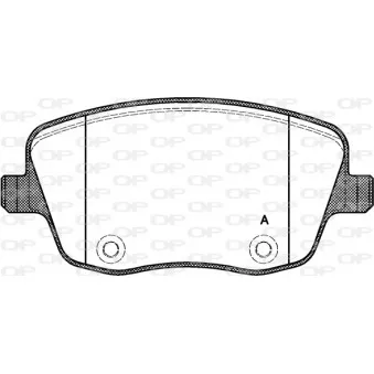 Jeu de 4 plaquettes de frein avant OPEN PARTS BPA0775.00