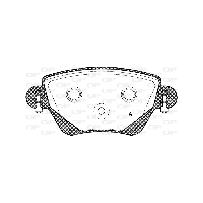 Jeu de 4 plaquettes de frein arrière OPEN PARTS BPA0777.00