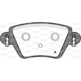 Jeu de 4 plaquettes de frein arrière OPEN PARTS BPA0777.10