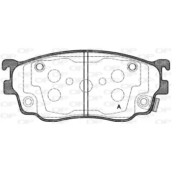 Jeu de 4 plaquettes de frein avant OPEN PARTS BPA0800.02