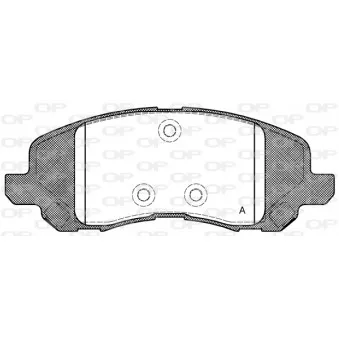 Jeu de 4 plaquettes de frein avant OPEN PARTS BPA0804.20