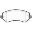 Jeu de 4 plaquettes de frein avant OPEN PARTS BPA0807.02 - Visuel 1