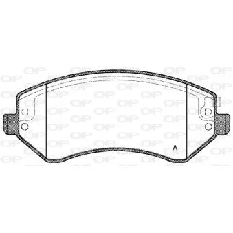 Jeu de 4 plaquettes de frein avant OPEN PARTS BPA0807.02
