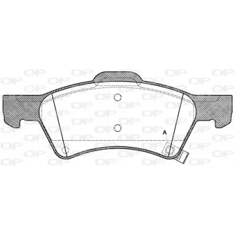 Jeu de 4 plaquettes de frein avant OPEN PARTS BPA0810.02