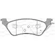 Jeu de 4 plaquettes de frein arrière OPEN PARTS BPA0811.00 - Visuel 1
