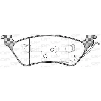 Jeu de 4 plaquettes de frein arrière OPEN PARTS BPA0811.00