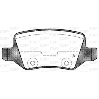 Jeu de 4 plaquettes de frein arrière OPEN PARTS