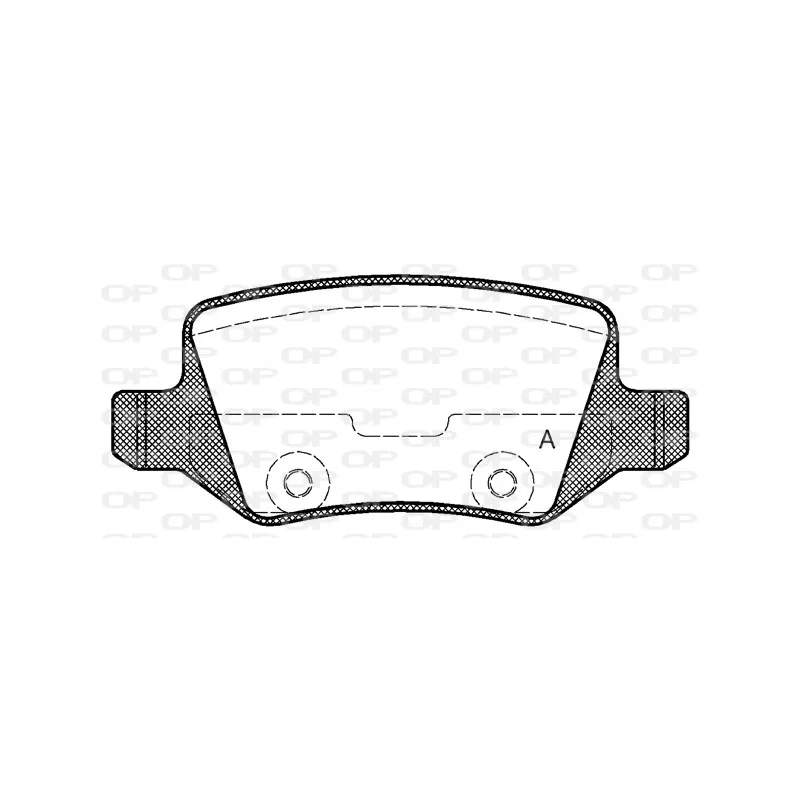 Jeu de 4 plaquettes de frein arrière OPEN PARTS BPA0818.00