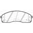 Jeu de 4 plaquettes de frein avant OPEN PARTS BPA0821.02 - Visuel 1