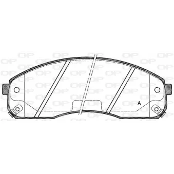 Jeu de 4 plaquettes de frein avant OPEN PARTS BPA0821.02