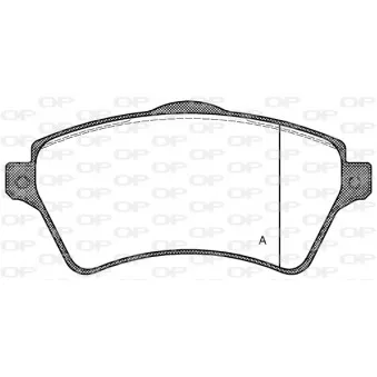 Jeu de 4 plaquettes de frein avant OPEN PARTS BPA0822.00