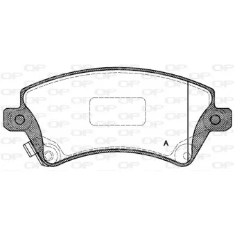 Jeu de 4 plaquettes de frein avant OPEN PARTS BPA0822.12