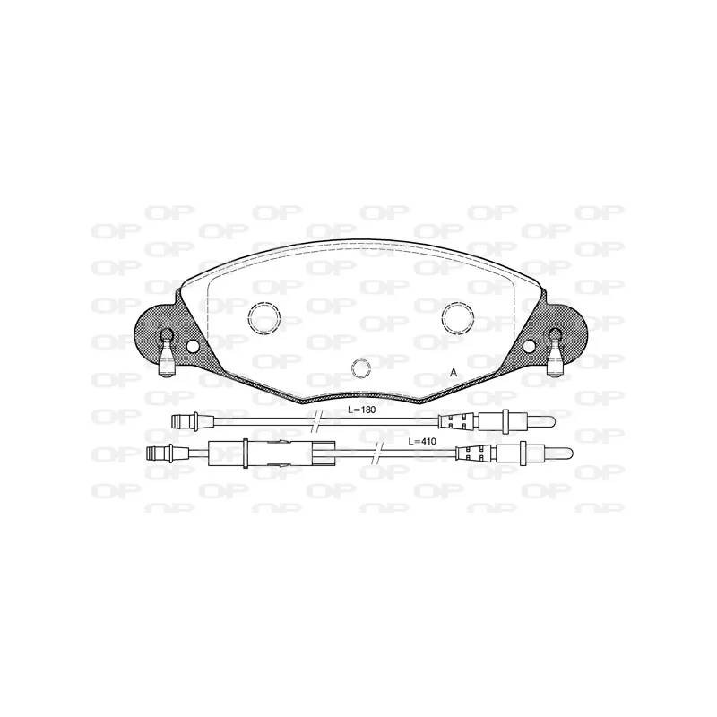 Jeu de 4 plaquettes de frein avant OPEN PARTS BPA0827.04