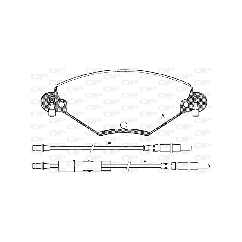 Jeu de 4 plaquettes de frein avant OPEN PARTS BPA0828.04