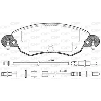 Jeu de 4 plaquettes de frein avant OPEN PARTS BPA0829.04