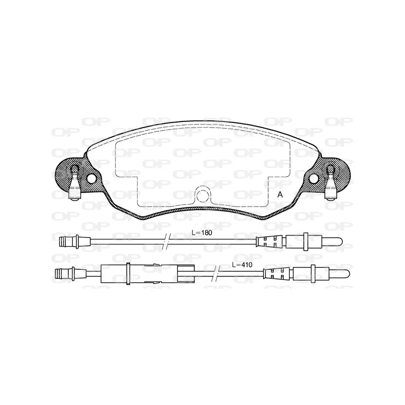 Jeu de 4 plaquettes de frein avant OPEN PARTS BPA0829.04